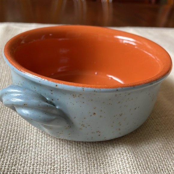 De Silva Italy terra-cotta blue glazed bowl 5” - Picture 2 of 8